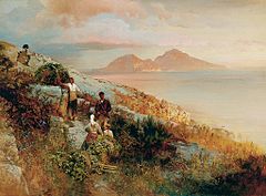 Udsigt over Capri, 1884. Von der Heydt-museet, Wuppertal, Tyskland.