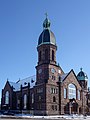 * Nomination Our Lady of Lourdes Church, Buffalo, NY --Tagooty 09:45, 17 October 2021 (UTC) * Promotion I find the crop somewhat unpleasant. Is there a reason you cropped off a part of the small tower on the right? --Carsten Steger 11:52, 17 October 2021 (UTC) @Carsten Steger: Thanks for the hint. I've redone the PC to avoid cropping the right tower. --Tagooty 13:40, 17 October 2021 (UTC)  Support Good quality. --Carsten Steger 11:50, 18 October 2021 (UTC)