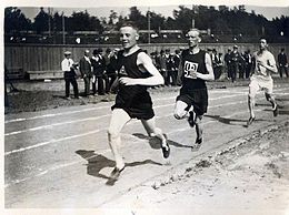 Paavo Nurmi na próbach olimpijskich 1920.jpg