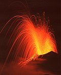 Strombolian eruption of Pacaya (1992).