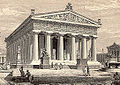 A Poszeidón-templom rekonstrukciós képe (Pierers Universal-Lexikon, 1891)