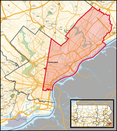 Pennsylvania's 2nd congressional district in Philadelphia (since 2023).svg