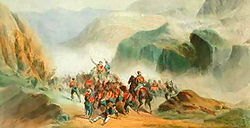 Schlacht vu Calatafimi, Lithografy C. Perrin, 1861