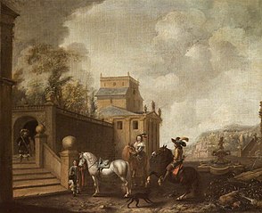 Riders outside a Country House