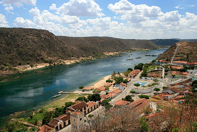 Visão geral da cidade de Piranhas, vista do mirante.