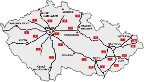 mapa dálnic Dálnice v Česku – Wikipedie mapa dálnic