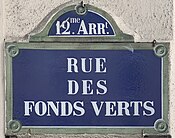Plaque Rue Fonds Verts - Paris XII (FR75) - 2021-06-03 - 1.jpg