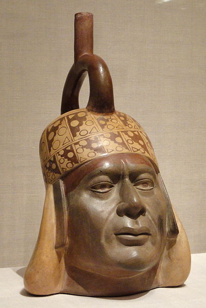 File:Portrait Vessel of a Ruler, 100 BC - 500 AD, Moche, north coast of Peru, ceramic and pigment - Art Institute of Chicago - DSC00319.JPG