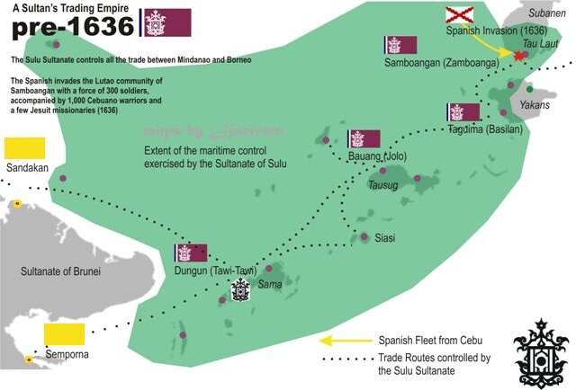 Pre-1636 Sultanate of Sulu trade range.