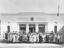 The State Conference of the Queensland Country Womens Association held in Mackay in 1954 at the Mackay Branch of the QCWA Rooms at 43 Gordon Street, Mackay. QCWA, Mackay, 1954.jpg