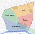 Quarters of the 8th arrondissement of Paris - OSM 2020.svg