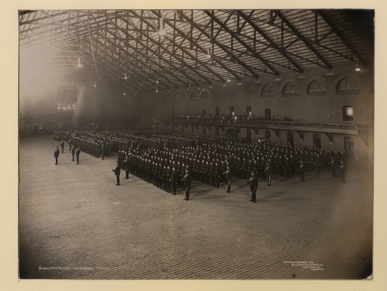 File:Queen's Own Rifles in armouries, Toronto (HS85-10-22382) original.tif
