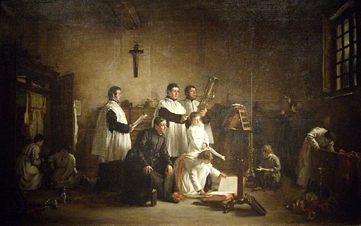 Une répétition dans la sacristie avant la messe (1864), Cherbourg, Musée Thomas-Henry.