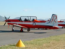 Pilatus PC-9 des Kunstflugteams Roulettes der australischen Luftwaffe