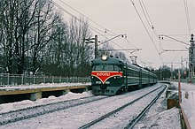 Сохранённый поезд ЭР2К-980 в начале 2021 года работал ретро-поездом Яхрома