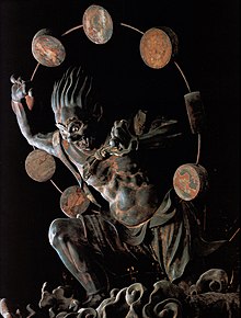Raijin in Sanjūsangen-dō. Mid-13th century.jpg