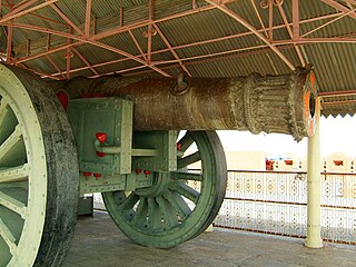 Jaivana Cannon Large historic artillery weapon in Rajasthan, India