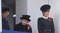 With The Duchess of Cornwall (now Queen Consort) and Queen Elizabeth II (11 November 2018)