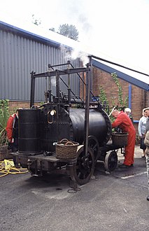 Réplica de la locomotora de vapor Puffing Devil de 1803