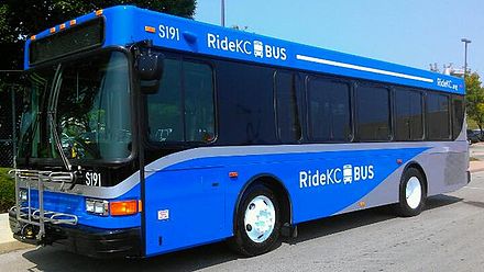 A newly branded RideKC Bus.