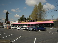 The Riverside Casino on Interurban Ave. S. is about half a mile (0.8 km) downstream of where the Black River once joined the Duwamish.