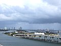 Looking from the Biscayne Bay Marriot, accross the bay, towards Miami beach.