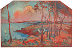 Robert Antoine Pinchon, 1934, Vue de l'ile de Bréhat, minyak pada panel, 79 x 120 cm.jpg