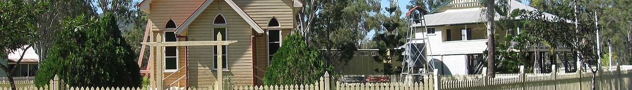 Church and schoolhouse at Rockhampton Heritage Village