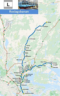 karta över roslagsbanan Roslagsbanan – Wikipedia