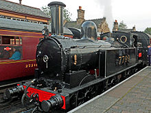 The surviving Coal Tank wearing LMS unlined 1920s livery as No. 7799 when visiting the Severn Valley Railway in September 2012 Rth Rly LMS LNWR 7799 SVR 22.09.12R edited-2.jpg