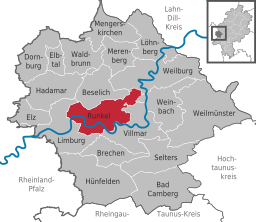 Läget för Runkel i Landkreis Limburg-Weilburg