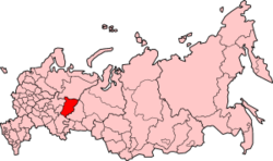 جایگاه سرزمین پرم بر روی نقشه فدراسیون روسیه