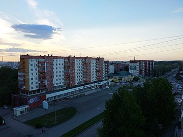 Blick auf den 2. Mikrobezirk am Abend