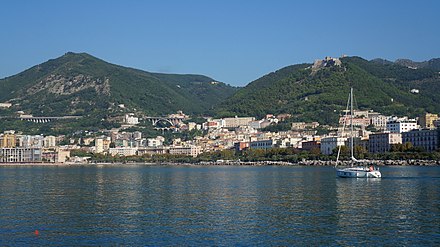 View of the city from the sea