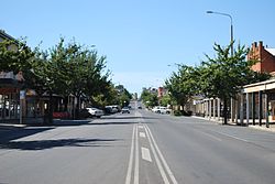 Vista da principal avenida de Corowa