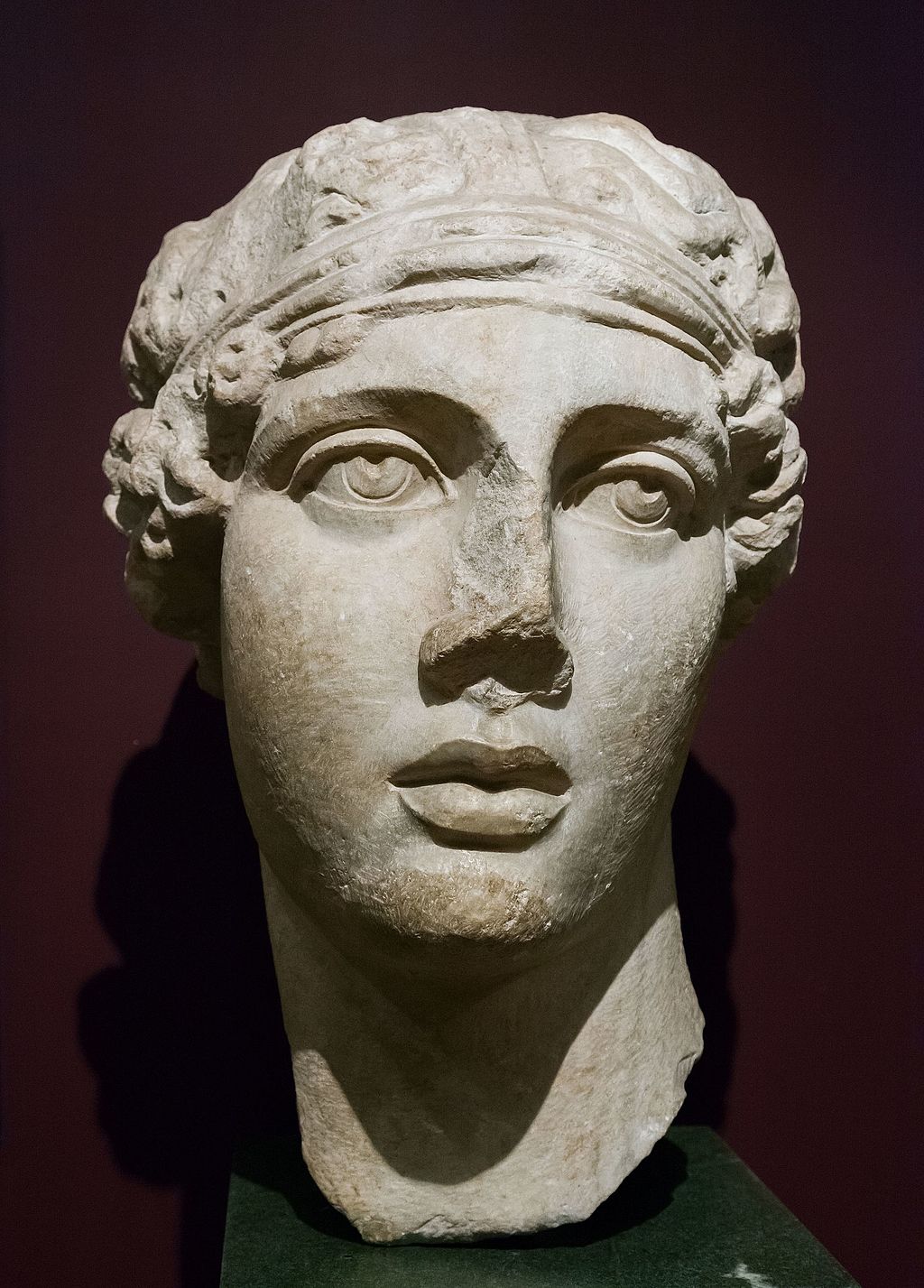 Sappho's portrait from the Istanbul Archaeology Museums. Roman copy of an original from the Hellenistic period