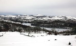Snowy winter landscape, near Montalegre.