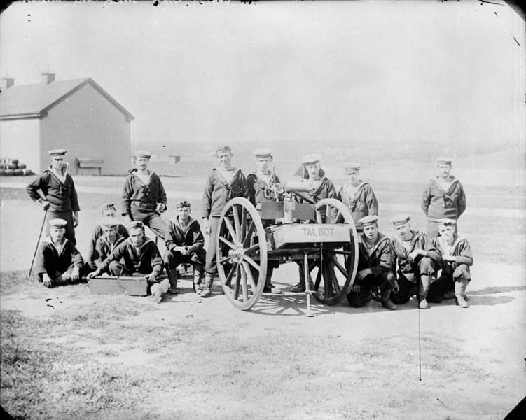 File:Shore gun crew of HMS Talbot at Halifax LAC 3332865.jpg