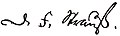 David Friedrich Strauss aláírása