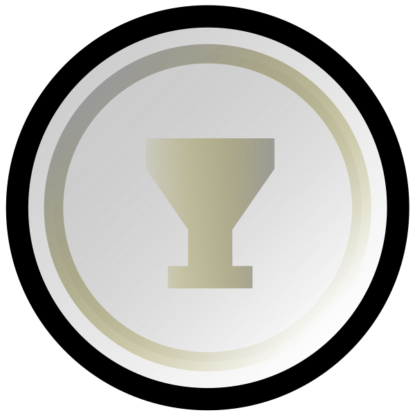 File:Silver medal with cup.svg