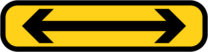 File:Singapore road sign - Informatory - Directional arrow - Both ways.svg