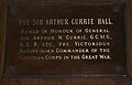 Sir Arthur Currie Hall plaque Currie Hall @ Royal Military College of Canada