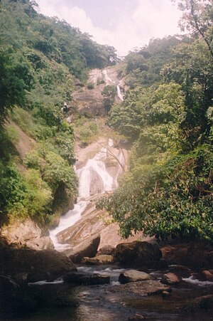 Siruvani Falls above bathing area.jpg