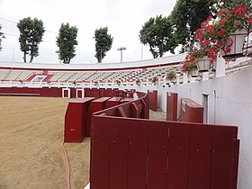 All'interno dell'arena di Soustons: vista del callejón