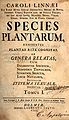 Cover of Species plantarum (1753), rotated and trimmed.