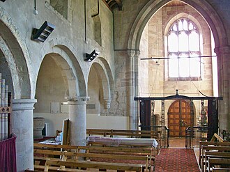 The nave and west end St Andrew, Cubley, interior.jpg