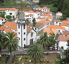 Overlooking the main centre of São Vicente, with its parochial church