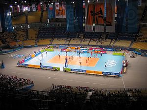 Indvendig udsigt over Stadio Irinis kai Filias (volleyball ved de Olympiske lege i 2004)