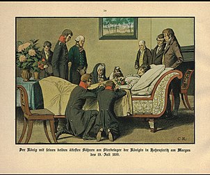 El lecho de muerte de Luise, ilustración de 1896