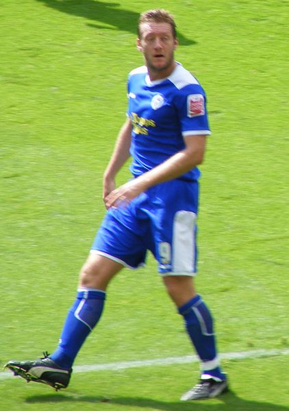 Steve Howard playing for Leicester City, 13 September 2008